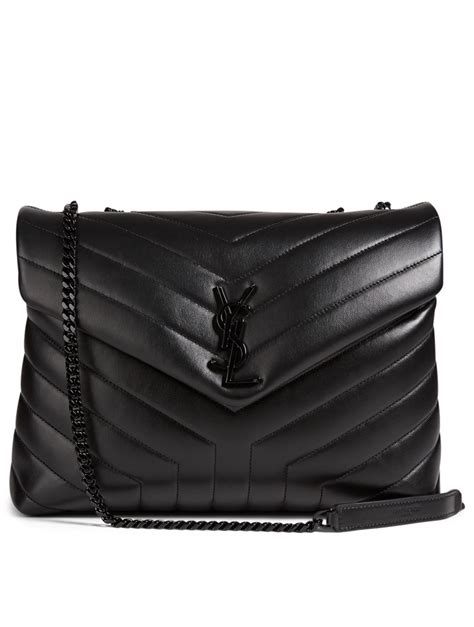 all black ysl bag|YSL black bag with chain.